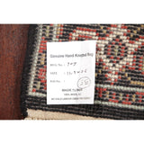 Geometric 12 Ft Indo Heriz Oriental Rug Hand-Knotted Wool Carpet - 11'9" x 2'6" Runner