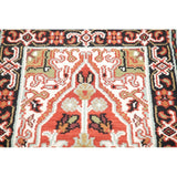 Geometric 12 Ft Indo Heriz Oriental Rug Hand-Knotted Wool Carpet - 11'9" x 2'6" Runner