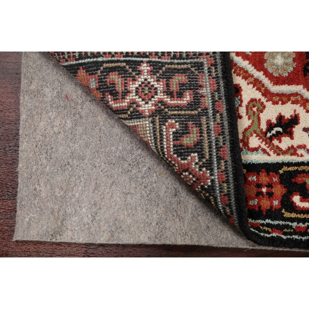 Geometric 12 Ft Indo Heriz Oriental Rug Hand-Knotted Wool Carpet - 11'9" x 2'6" Runner