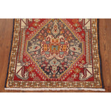 Geometric Abadeh Persian Vintage Square Rug Handmade Wool Carpet - 2'1" x 2'0"