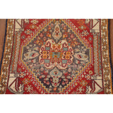 Geometric Abadeh Persian Vintage Square Rug Handmade Wool Carpet - 2'1" x 2'0"