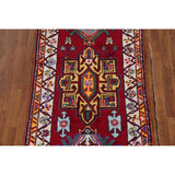 Geometric Anatolian Turkish Vintage Runner Rug Handmade Silk Carpet - 2'11"x 13'3"