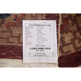 Geometric Art Deco Oriental Rug Hand-knotted Wool Carpet - 2'0" x 2'11"