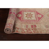 Geometric Authentic Oushak Turkish Oriental Runner Rug Wool Handmade - 2'6" x 11'2"