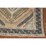 Geometric Bakhtiari Persian Vintage Rug Handmade Peach Wool Carpet - 5'4"x 9'9"