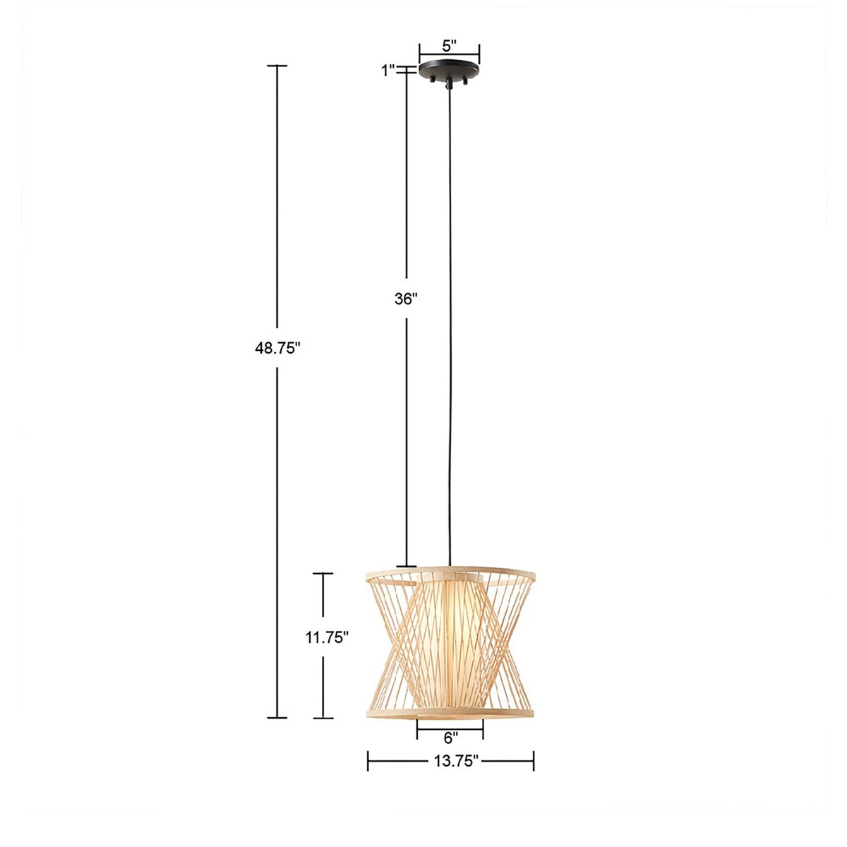 Geometric Bamboo Pendant for livingroom,bedroom,and dining room