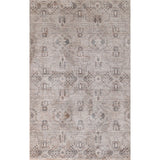 Geometric Beige Art & Craft Turkish Rug Machine Made Carpet - 5'0" x 8'0"