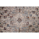 Geometric Beige Art & Craft Turkish Rug Machine Made Carpet - 5'0" x 8'0"