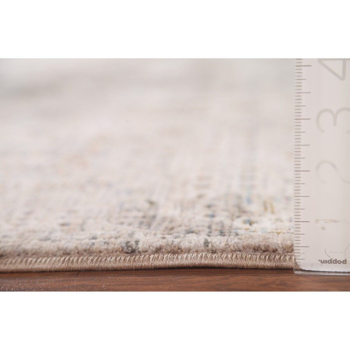 Geometric Beige Art & Craft Turkish Rug Machine Made Carpet - 5'0" x 8'0"