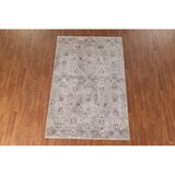 Geometric Beige Art & Craft Turkish Rug Machine Made Carpet - 5'0" x 8'0"