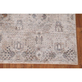 Geometric Beige Art & Craft Turkish Rug Machine Made Carpet - 5'0" x 8'0"