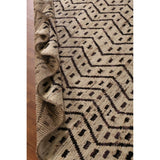 Geometric Beige Moroccan Oriental Area Rug Hand-Knotted Wool Carpet - 6'11" x 9'7"