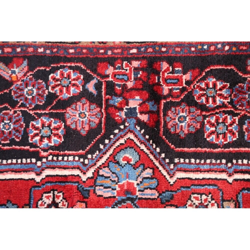 Oriental Black Nahavand Hamedan Handmade Vintage Persian Rugs - 11'9" x 5'3" runner