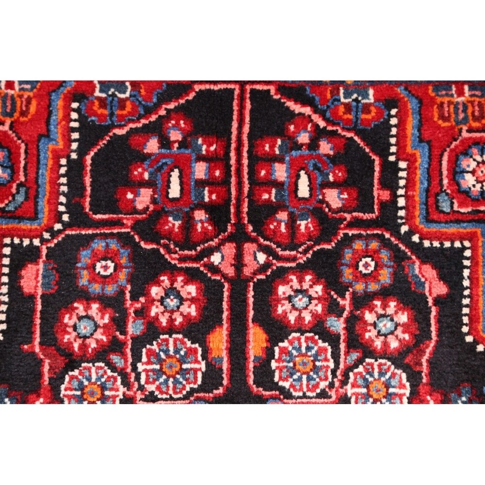 Oriental Black Nahavand Hamedan Handmade Vintage Persian Rugs - 11'9" x 5'3" runner