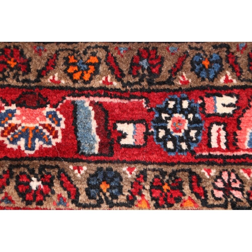 Oriental Black Nahavand Hamedan Handmade Vintage Persian Rugs - 11'9" x 5'3" runner