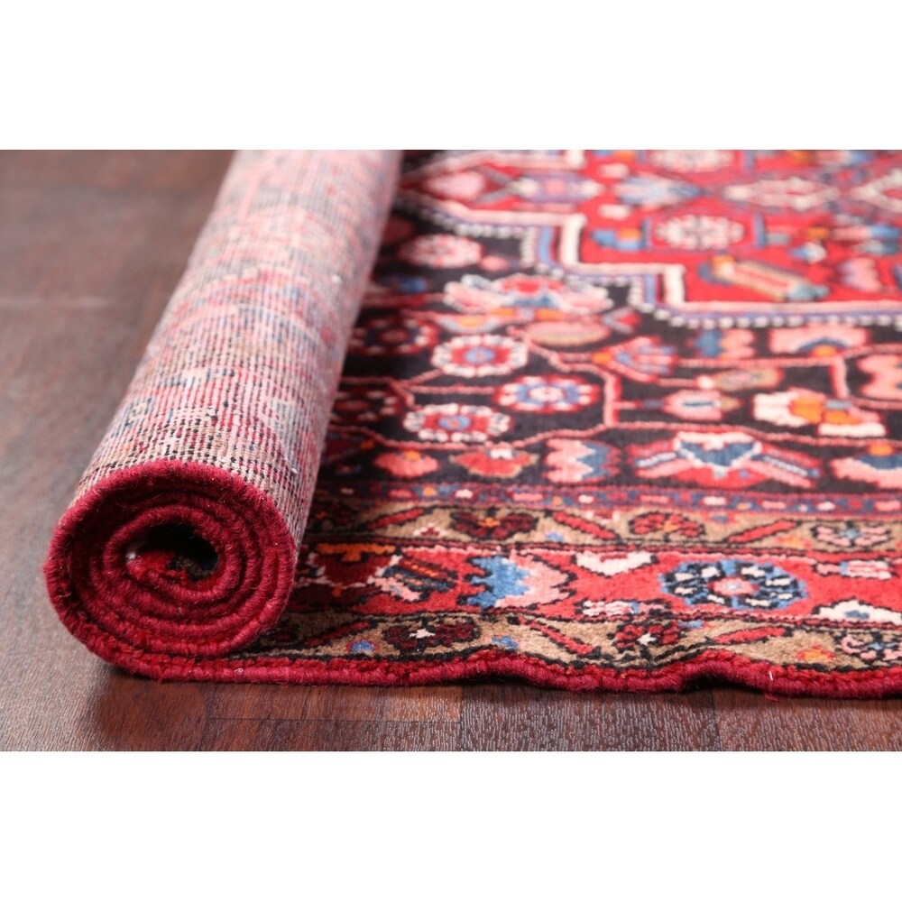 Oriental Black Nahavand Hamedan Handmade Vintage Persian Rugs - 11'9" x 5'3" runner