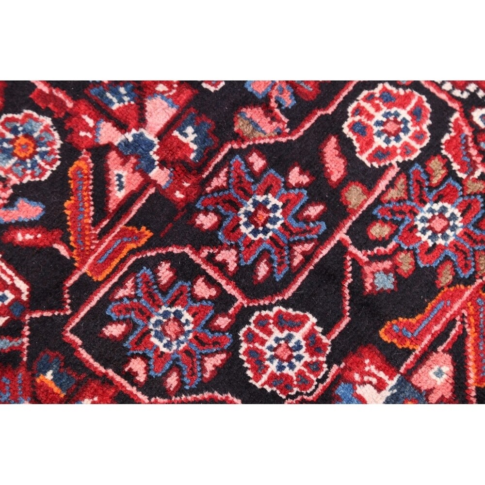 Oriental Black Nahavand Hamedan Handmade Vintage Persian Rugs - 11'9" x 5'3" runner