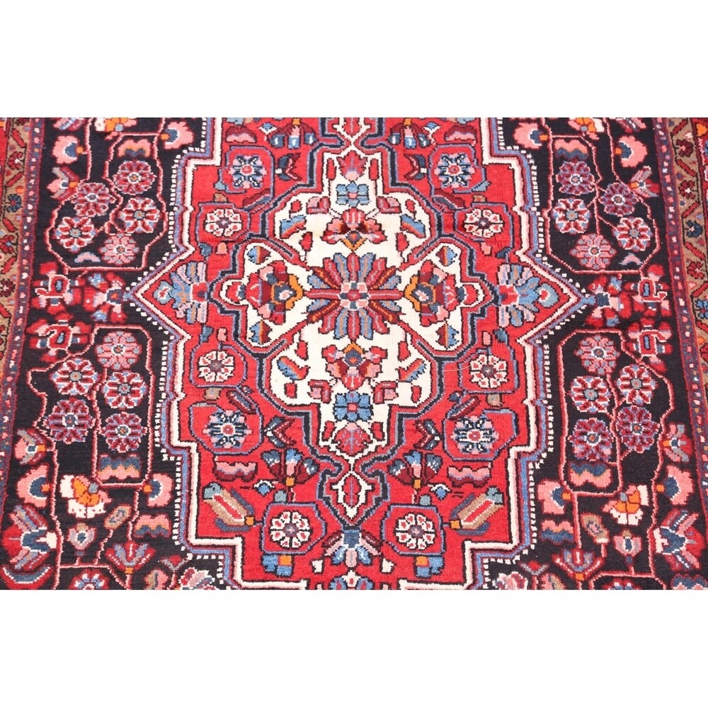 Oriental Black Nahavand Hamedan Handmade Vintage Persian Rugs - 11'9" x 5'3" runner