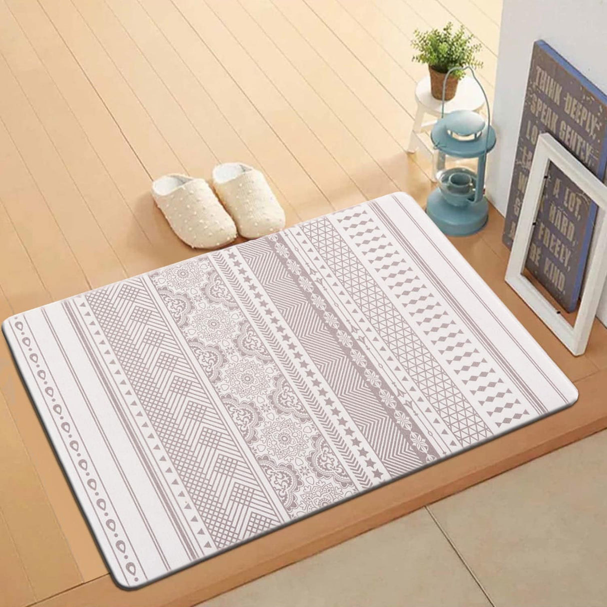 World Rug Gallery Geometric Boho Anti-Fatigue Standing Mat