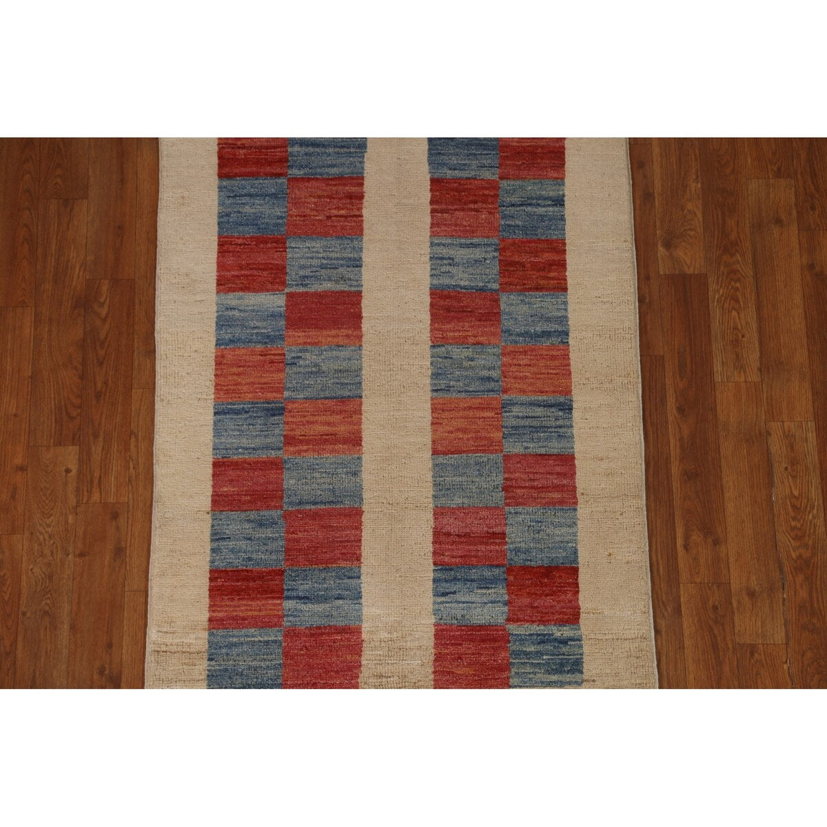 Geometric Gabbeh Kashkoli Modern Wool Rug Hand-knotted Foyer Carpet - 2'9" x 4'0"