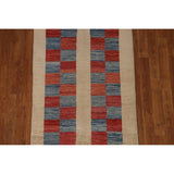 Geometric Gabbeh Kashkoli Modern Wool Rug Hand-knotted Foyer Carpet - 2'9" x 4'0"
