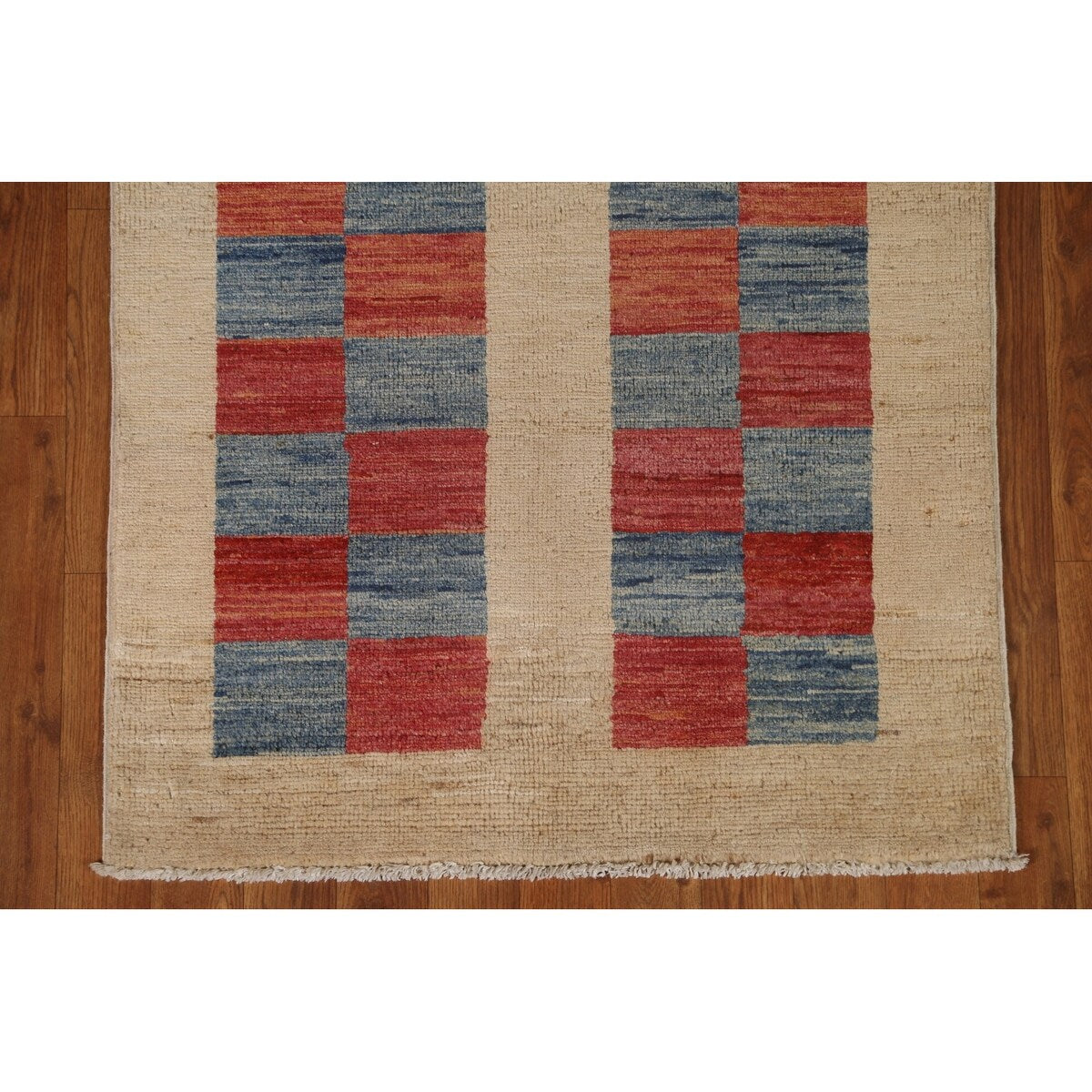 Geometric Gabbeh Kashkoli Modern Wool Rug Hand-knotted Foyer Carpet - 2'9" x 4'0"