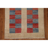 Geometric Gabbeh Kashkoli Modern Wool Rug Hand-knotted Foyer Carpet - 2'9" x 4'0"