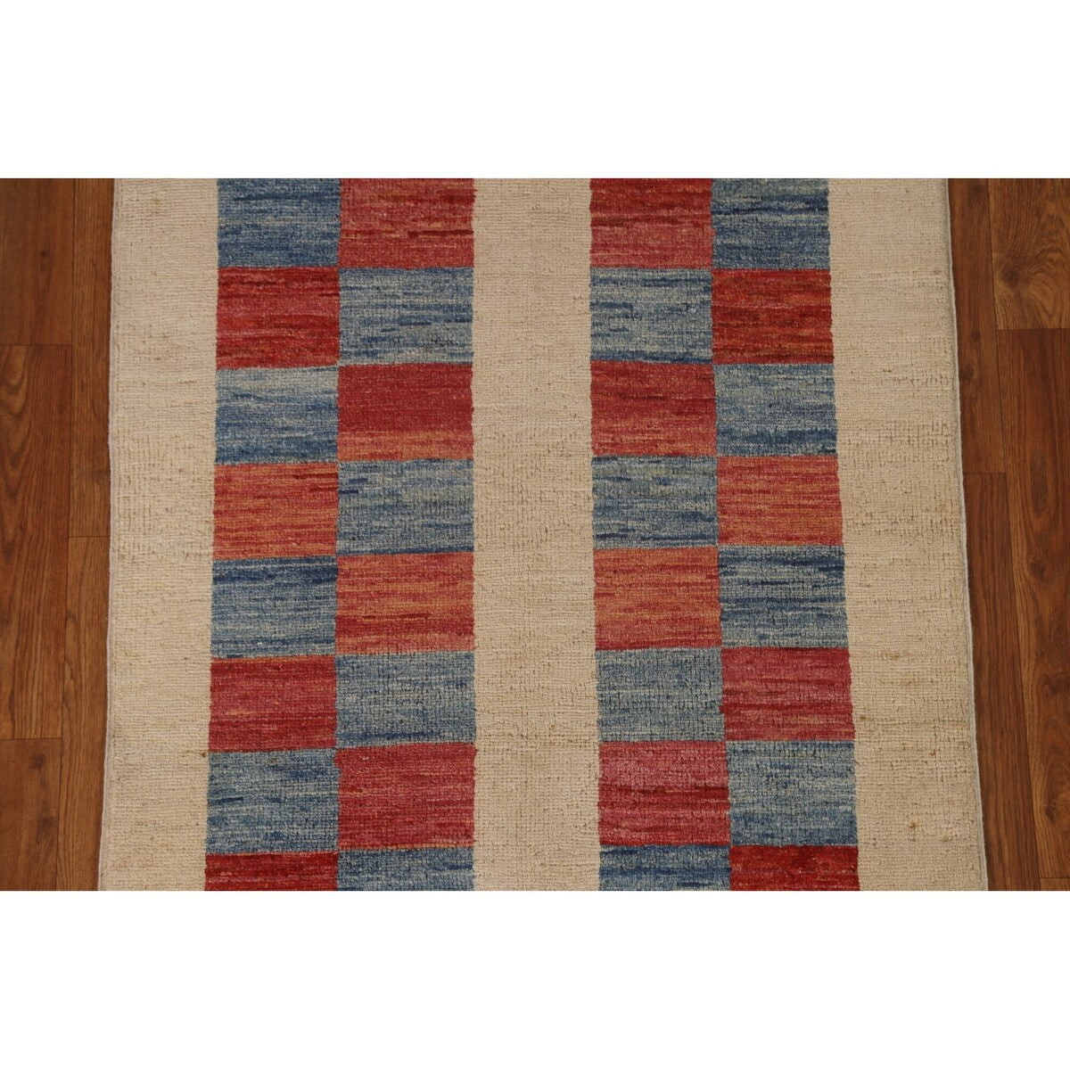 Geometric Gabbeh Kashkoli Modern Wool Rug Hand-knotted Foyer Carpet - 2'9" x 4'0"