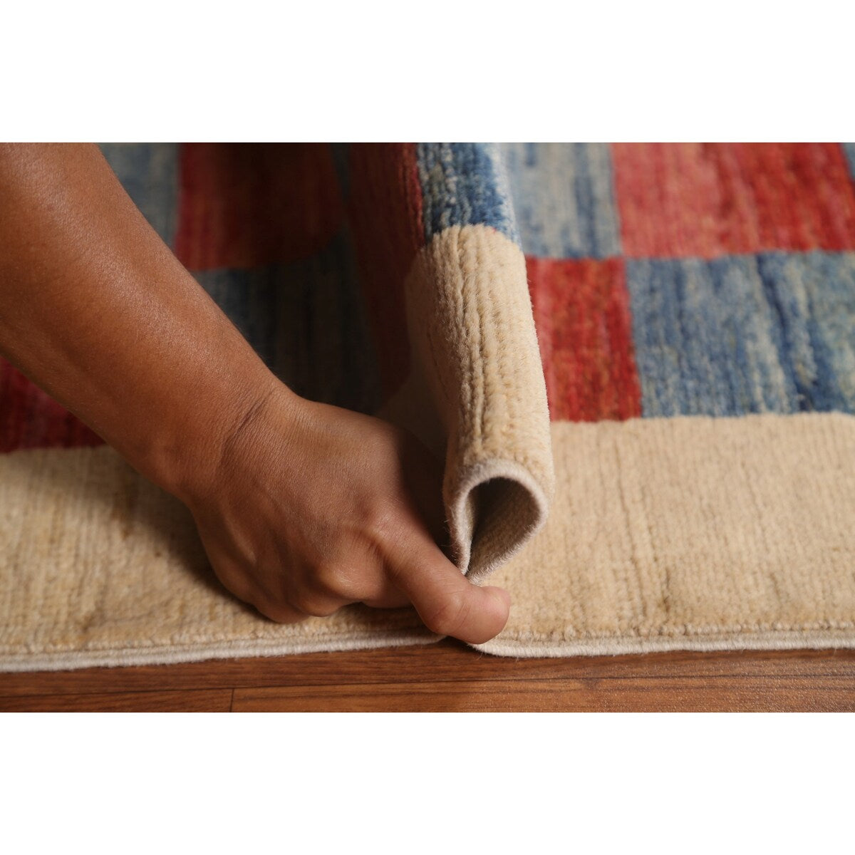 Geometric Gabbeh Kashkoli Modern Wool Rug Hand-knotted Foyer Carpet - 2'9" x 4'0"
