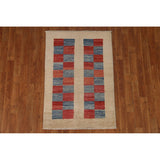 Geometric Gabbeh Kashkoli Modern Wool Rug Hand-knotted Foyer Carpet - 2'9" x 4'0"