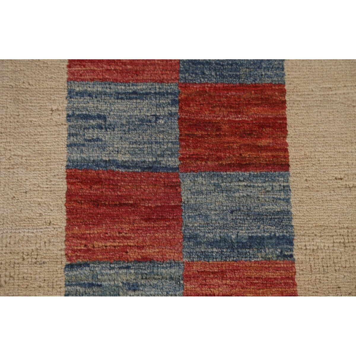 Geometric Gabbeh Kashkoli Modern Wool Rug Hand-knotted Foyer Carpet - 2'9" x 4'0"