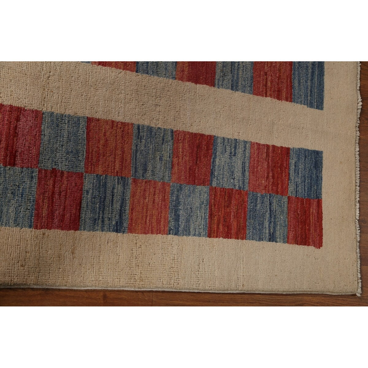 Geometric Gabbeh Kashkoli Modern Wool Rug Hand-knotted Foyer Carpet - 2'9" x 4'0"