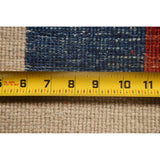 Geometric Gabbeh Kashkoli Modern Wool Rug Hand-knotted Foyer Carpet - 2'9" x 4'0"