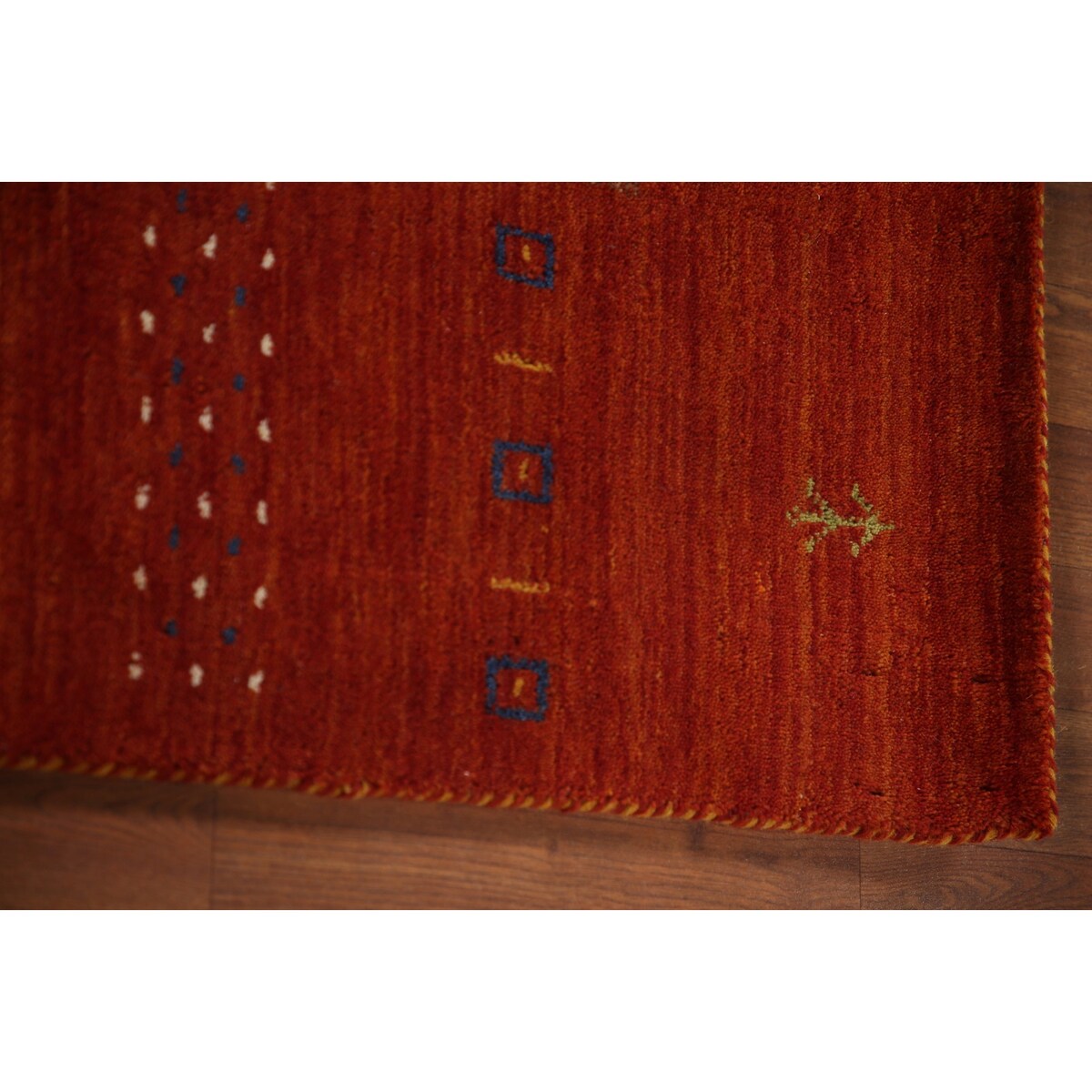 Geometric Gabbeh Oriental Area Rug Handmade Wool Carpet - 8'4"x 9'8"