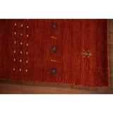 Geometric Gabbeh Oriental Area Rug Handmade Wool Carpet - 8'4"x 9'8"