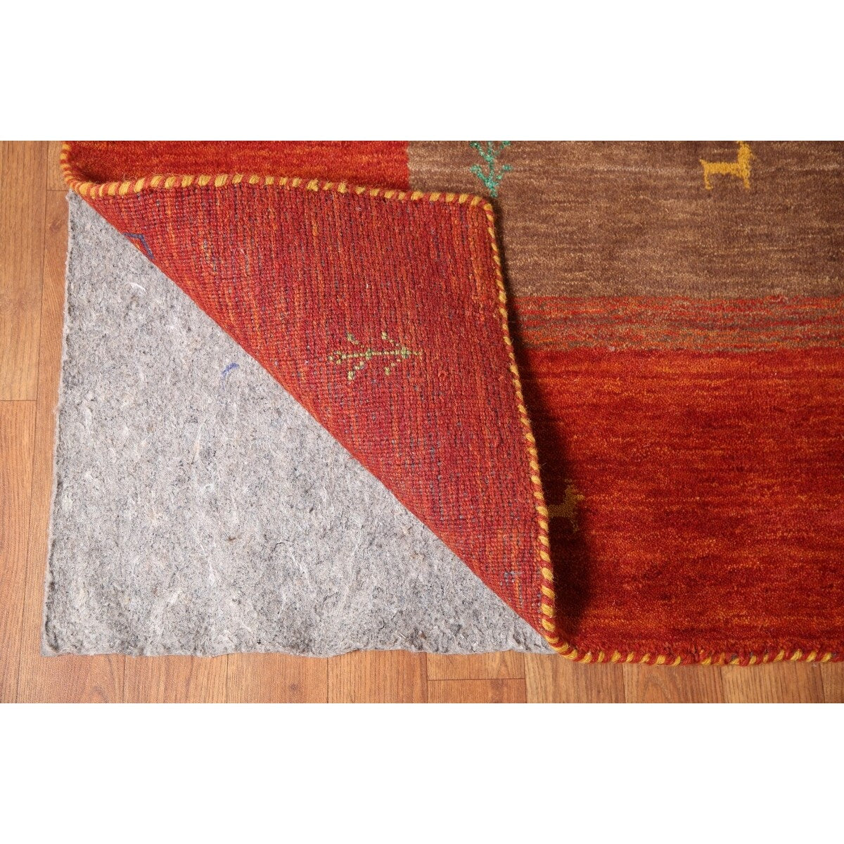 Geometric Gabbeh Oriental Area Rug Handmade Wool Carpet - 8'4"x 9'8"