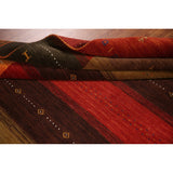 Geometric Gabbeh Oriental Area Rug Handmade Wool Carpet - 8'4"x 9'8"