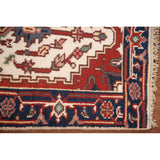 Geometric Heriz Indo Rug Hand-knotted Wool Carpet - 2'0" x 4'0"