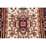 Geometric Heriz Indo Rug Hand-knotted Wool Carpet - 2'0" x 4'0"