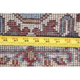 Geometric Heriz Oriental Light Blue Wool Rug Hand-knotted Foyer Carpet - 2'0" x 3'1"