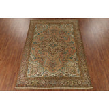 Geometric Heriz Persian Antique Area Rug Handmade Bedroom Wool Carpet - 7'7"x 10'9"
