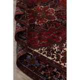 Geometric Heriz Persian Red Area Rug Wool Handmade Living Room Carpet - 7'9" x 11'1"