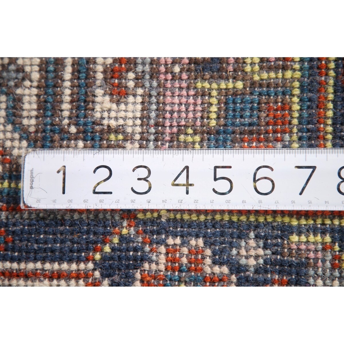 Geometric Heriz-Serapi Accent Rug Handmade Orange Wool Carpet - 3'0"x 5'7"
