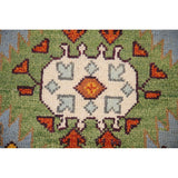 Geometric Heriz-Serapi Indian Area Rug Hand-knotted Wool Carpet - 7'10" x 9'10"