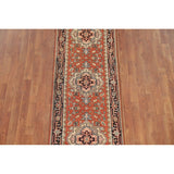 Geometric Heriz Serapi Indo Runner Rug Handmade Wool Carpet - 2'5" x 8'3"
