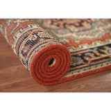 Geometric Heriz Serapi Indo Runner Rug Handmade Wool Carpet - 2'5" x 8'3"