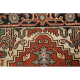 Geometric Heriz Serapi Indo Runner Rug Handmade Wool Carpet - 2'5" x 8'3"