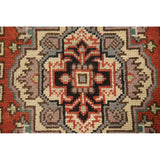Geometric Heriz Serapi Indo Runner Rug Handmade Wool Carpet - 2'5" x 8'3"