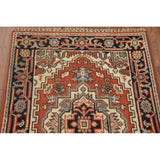 Geometric Heriz Serapi Indo Runner Rug Handmade Wool Carpet - 2'5" x 8'3"