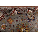Geometric Kazak Oriental Area Rug Handmade Wool Carpet - 8'0" x 10'1"
